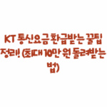 KT 통신요금 환급받는 꿀팁 정리! (최대 10만 원 돌려받는 법) 6