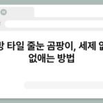 주방 타일 줄눈 곰팡이, 세제 없이 없애는 방법 5