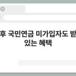퇴사 후 국민연금 미가입자도 받을 수 있는 혜택 7