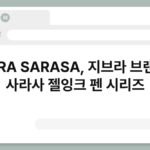ZEBRA SARASA, 지브라 브랜드의 사라사 젤잉크 펜 시리즈 6