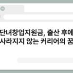 경단녀창업지원금, 출산 후에도 사라지지 않는 커리어의 꿈 5