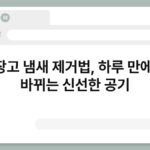 냉장고 냄새 제거법, 하루 만에 확 바뀌는 신선한 공기 6