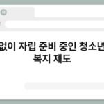 부모 없이 자립 준비 중인 청소년 대상 복지 제도 3