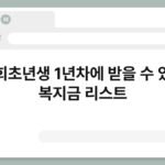 사회초년생 1년차에 받을 수 있는 복지금 리스트 3