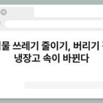 음식물 쓰레기 줄이기, 버리기 전에 냉장고 속이 바뀐다 6