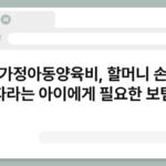 조손가정아동양육비, 할머니 손에서 자라는 아이에게 필요한 보탬 3