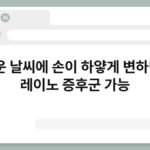 추운 날씨에 손이 하얗게 변하면? 레이노 증후군 가능 5