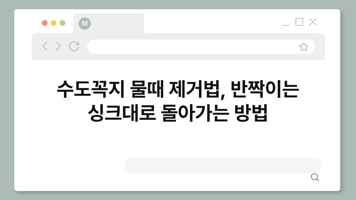 수도꼭지 물때 제거법, 반짝이는 싱크대로 돌아가는 방법 - 지원금싹쓸이