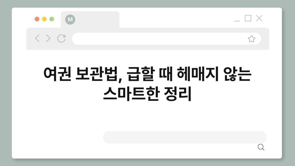 여권 보관법, 급할 때 헤매지 않는 스마트한 정리 2