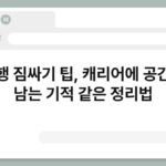 여행 짐싸기 팁, 캐리어에 공간이 남는 기적 같은 정리법 7