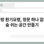 작은방 환기요령, 창문 하나 없어도 숨 쉬는 공간 만들기 3