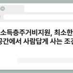 저소득층주거비지원, 최소한의 공간에서 사람답게 사는 조건 7