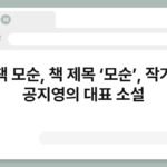 책 모순, 책 제목 ‘모순’, 작가 공지영의 대표 소설 4