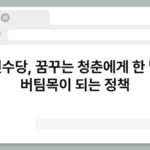 청년수당, 꿈꾸는 청춘에게 한 달의 버팀목이 되는 정책 6