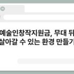 청년예술인창작지원금, 무대 뒤에도 살아갈 수 있는 환경 만들기 3