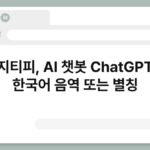 쳇지티피, AI 챗봇 ChatGPT의 한국어 음역 또는 별칭 4