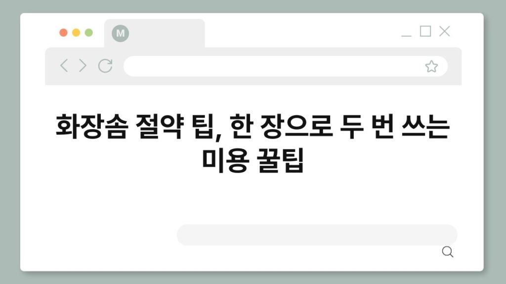 화장솜 절약 팁, 한 장으로 두 번 쓰는 미용 꿀팁 2