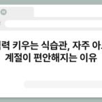 면역력 키우는 식습관, 자주 아프던 계절이 편안해지는 이유 4