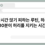 장시간 앉기 피하는 루틴, 하루 10분이 허리를 지키는 시간 3