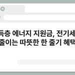 저소득층 에너지 지원금, 전기세 부담 줄이는 따뜻한 한 줄기 혜택 4