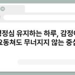 평정심 유지하는 하루, 감정이 요동쳐도 무너지지 않는 중심 4