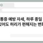 허리통증 예방 자세, 하루 종일 앉아 있어도 허리가 편해지는 변화 7