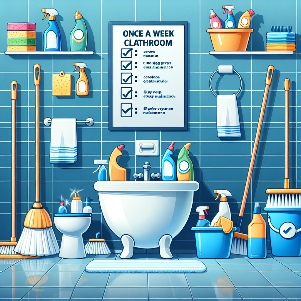 화장실 청소 루틴, 일주일에 한 번만 해도 유지되는 방법