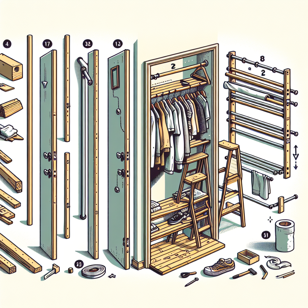 간이 옷걸이 만들기, 옷장이 좁을 때 공간 확장 꿀팁